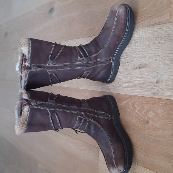 Earth Kalso Alaska Brown Leather Boots 6 - Picture 5 of 10